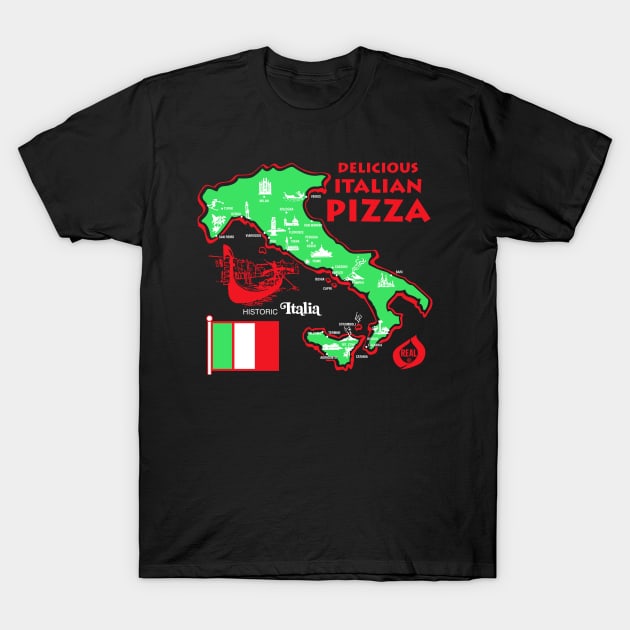 Delicious Italian Pizza T-Shirt by BiggStankDogg
